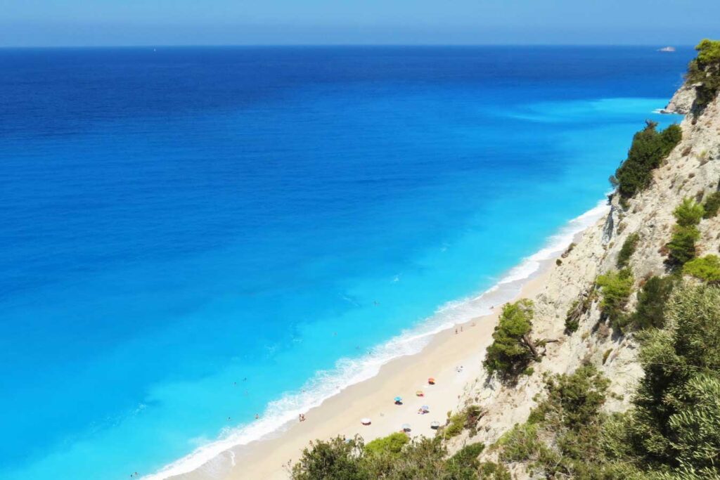 Lefkada Egremni strand, a sziget egyik legjobb strandja