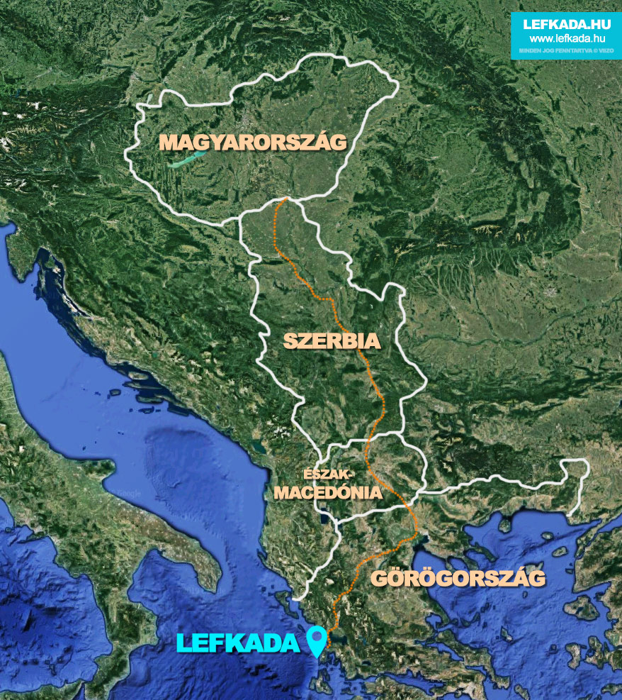 Görögország autóval Lefkada Korfu Parga útvonal