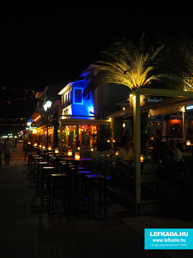 Lefkada város éjszakai élet
