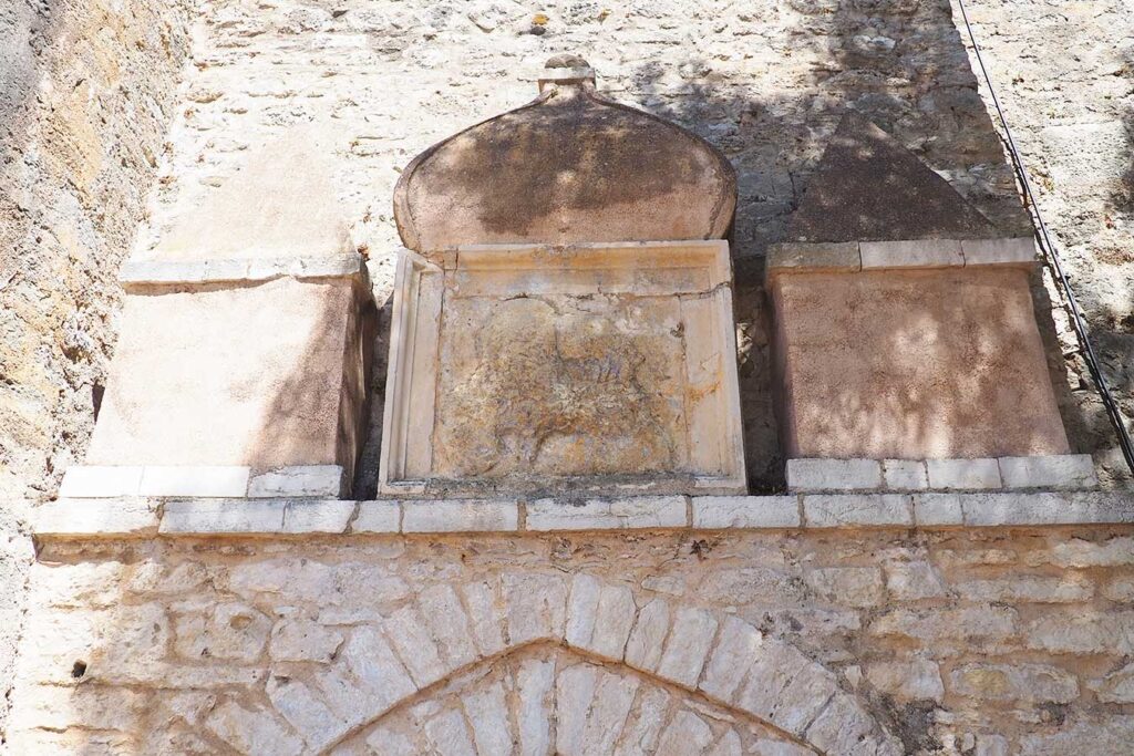 Velencei jelkép Lefkadán az Agia Mavra erődben
