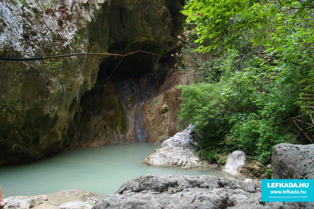 Nidri vízesése Lefkada szigeten Dimosari Waterfalls