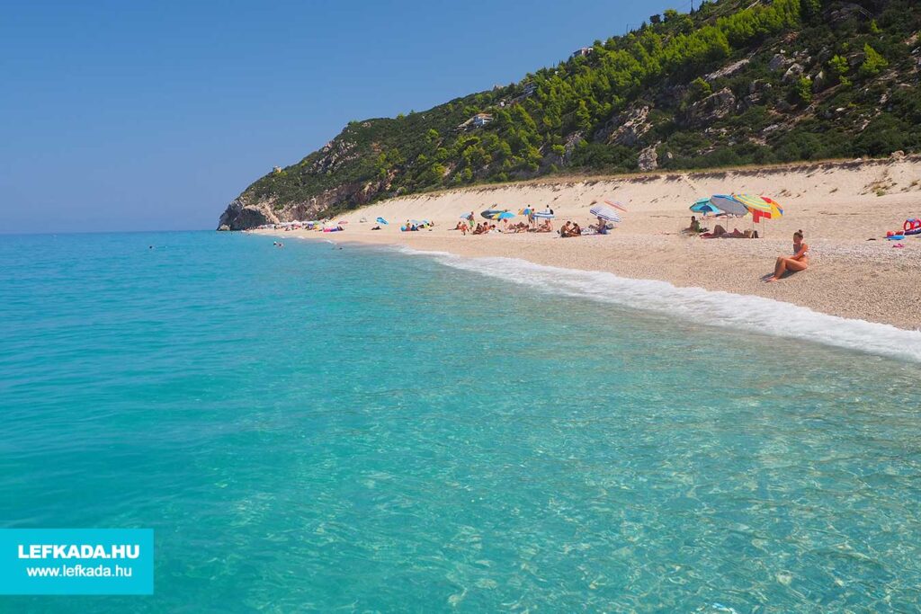 Mylos beach Lefkada sziget legszebb strandjainak egyike